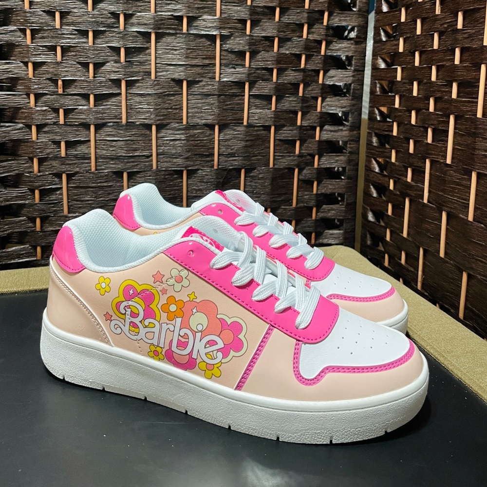 Women's Barbie by Mattel Pink Casual Court Sneaker, Brand New | Size 8 #CL12 - Picture 1 of 7